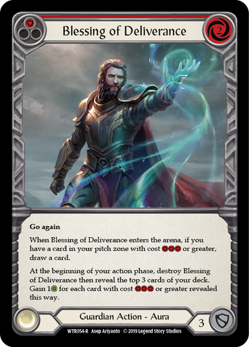 Blessing of Deliverance (Red) [WTR054-R] Alpha Print Rainbow Foil - Duel Kingdom