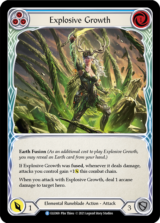 Explosive Growth (Blue) [ELE069] 1st Edition Normal - Duel Kingdom