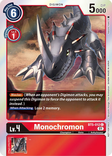 Monochromon (ST-11 Special Entry Pack) [BT5-012] [Battle of Omni] Foil