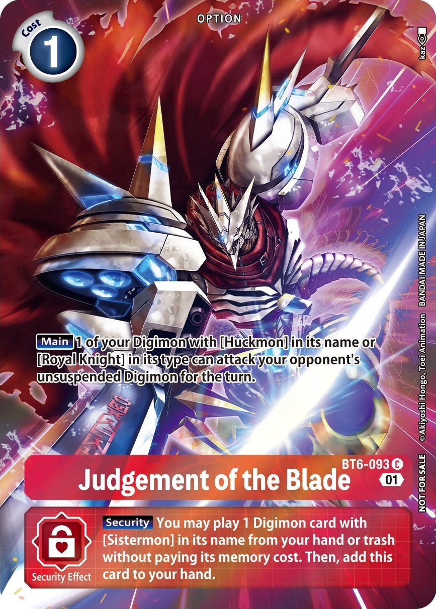 Judgement of the Blade (Premium Deck Set) [BT6-093] [Double Diamond] Foil