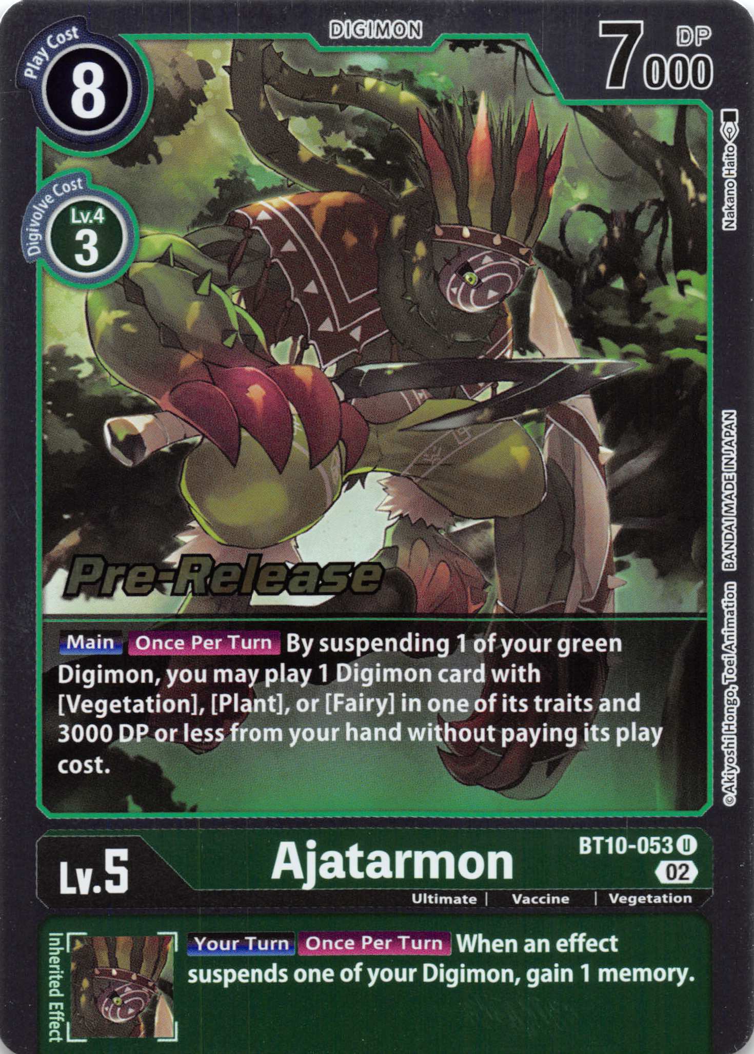 Ajatarmon [BT10-053] [Xros Encounter Pre-Release Cards] Normal