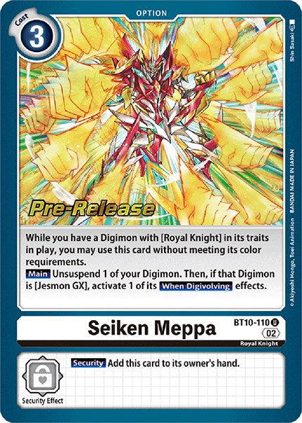 Seiken Meppa [BT10-110] [Xros Encounter Pre-Release Cards] Foil