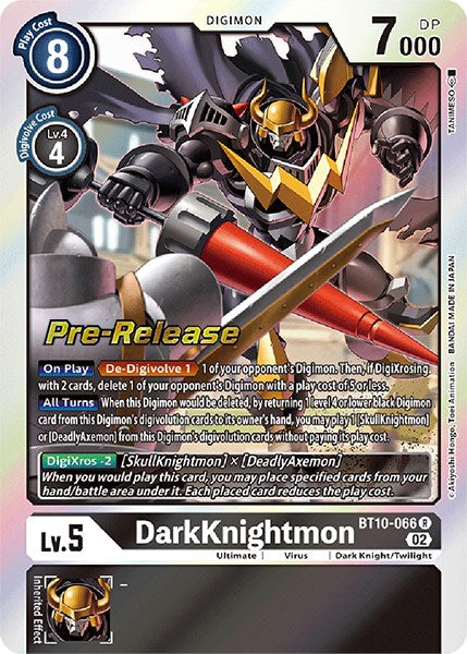 DarkKnightmon [BT10-066] [Xros Encounter Pre-Release Cards] Foil