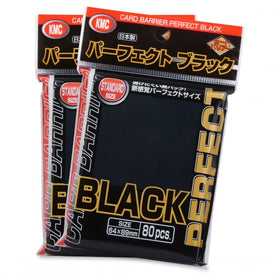 80ct KMC Perfect Size Black Standard Size Deck Protectors - Duel Kingdom