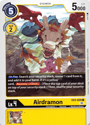 Airdramon [EX3-029] [Draconic Roar] Normal