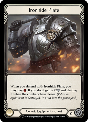 Ironhide Plate (Rainbow Foil) [U-MON242-RF] Unlimited Rainbow Foil - Duel Kingdom
