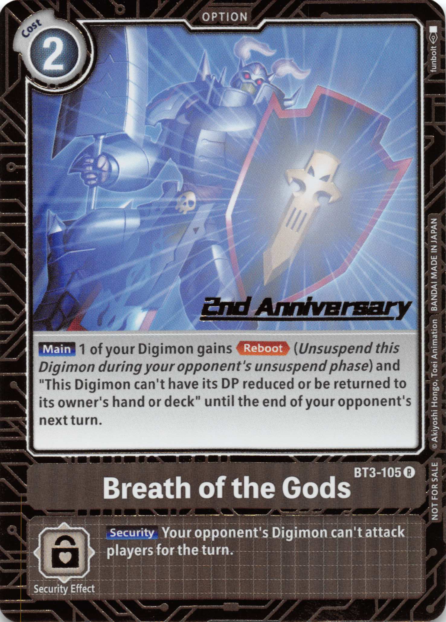 Breath of the Gods (2nd Anniversary Card Set) [BT3-105] [Release Special Booster] Foil