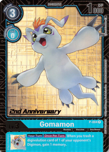 Gomamon - P-004 (2nd Anniversary Card Set) [P-004] [Digimon Promotion Cards] Foil
