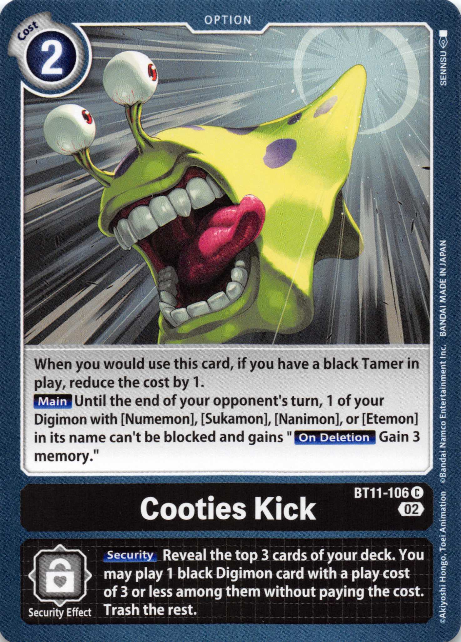 Cooties Kick [BT11-106] [Dimensional Phase] Foil