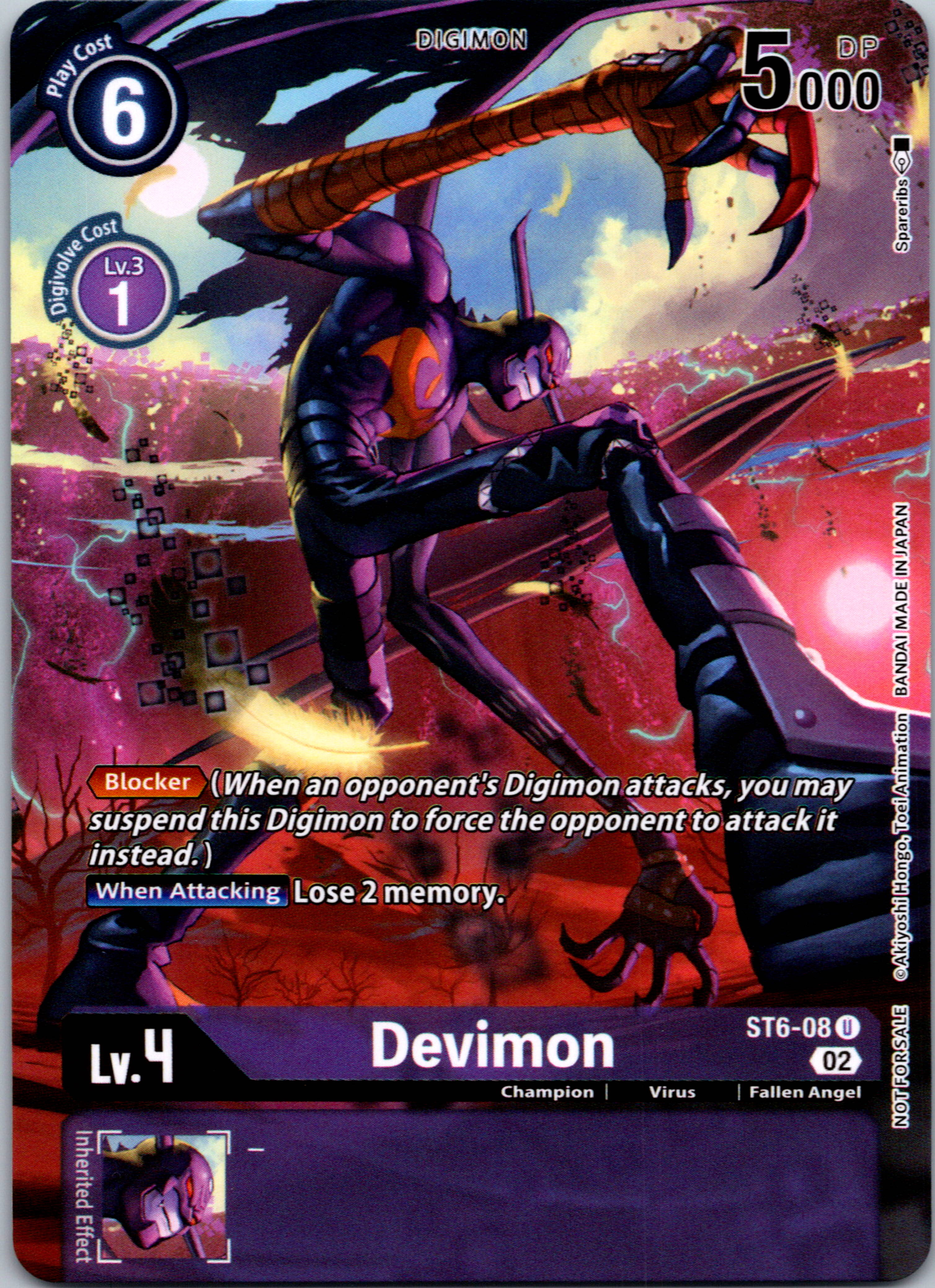 Devimon (Digimon Illustration Competition Pack 2022) [ST6-08] [Dimensional Phase] Normal