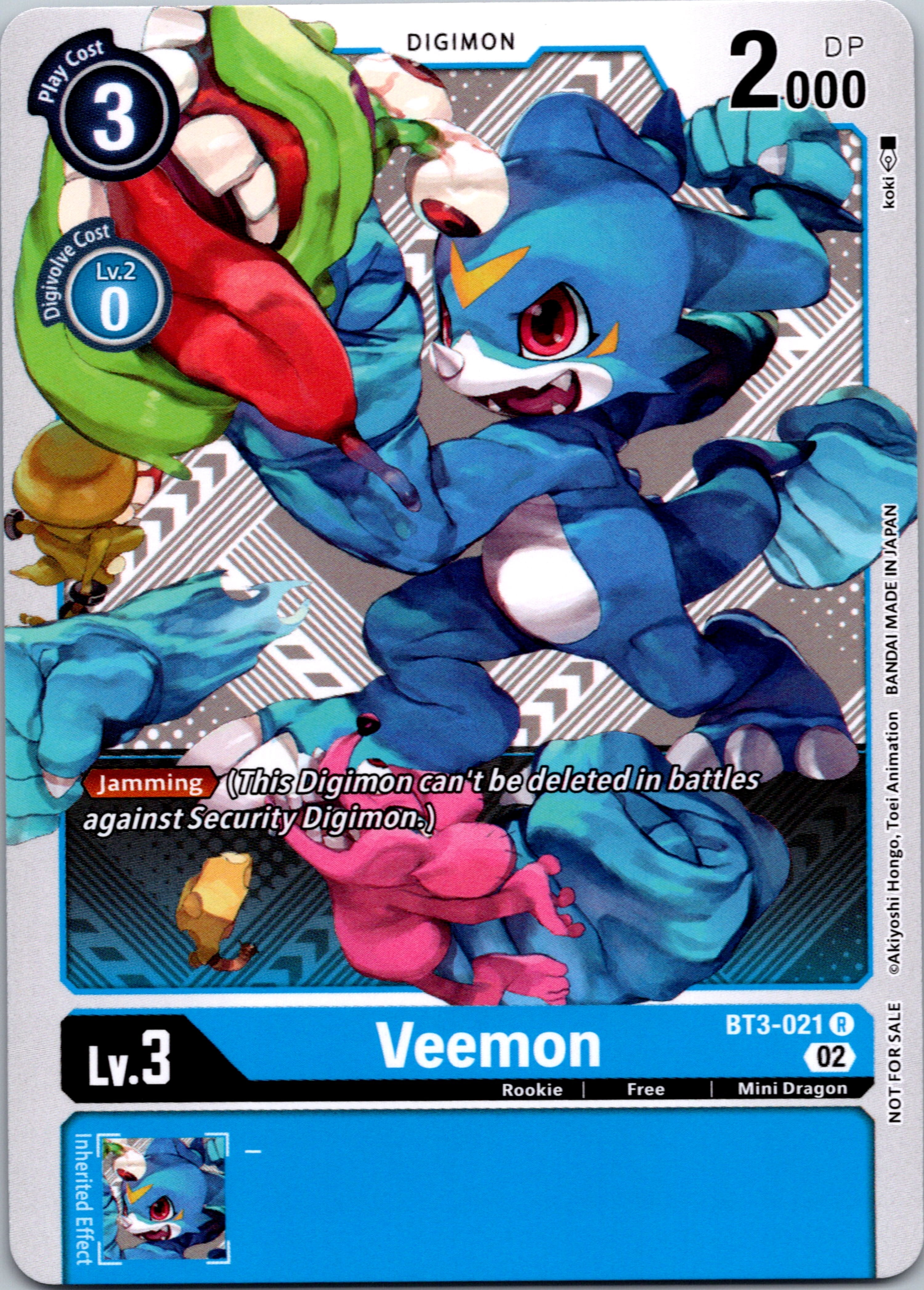 Veemon - BT3-021 (Winner Pack Dimensional Phase) [BT3-021] [Release Special Booster] Normal