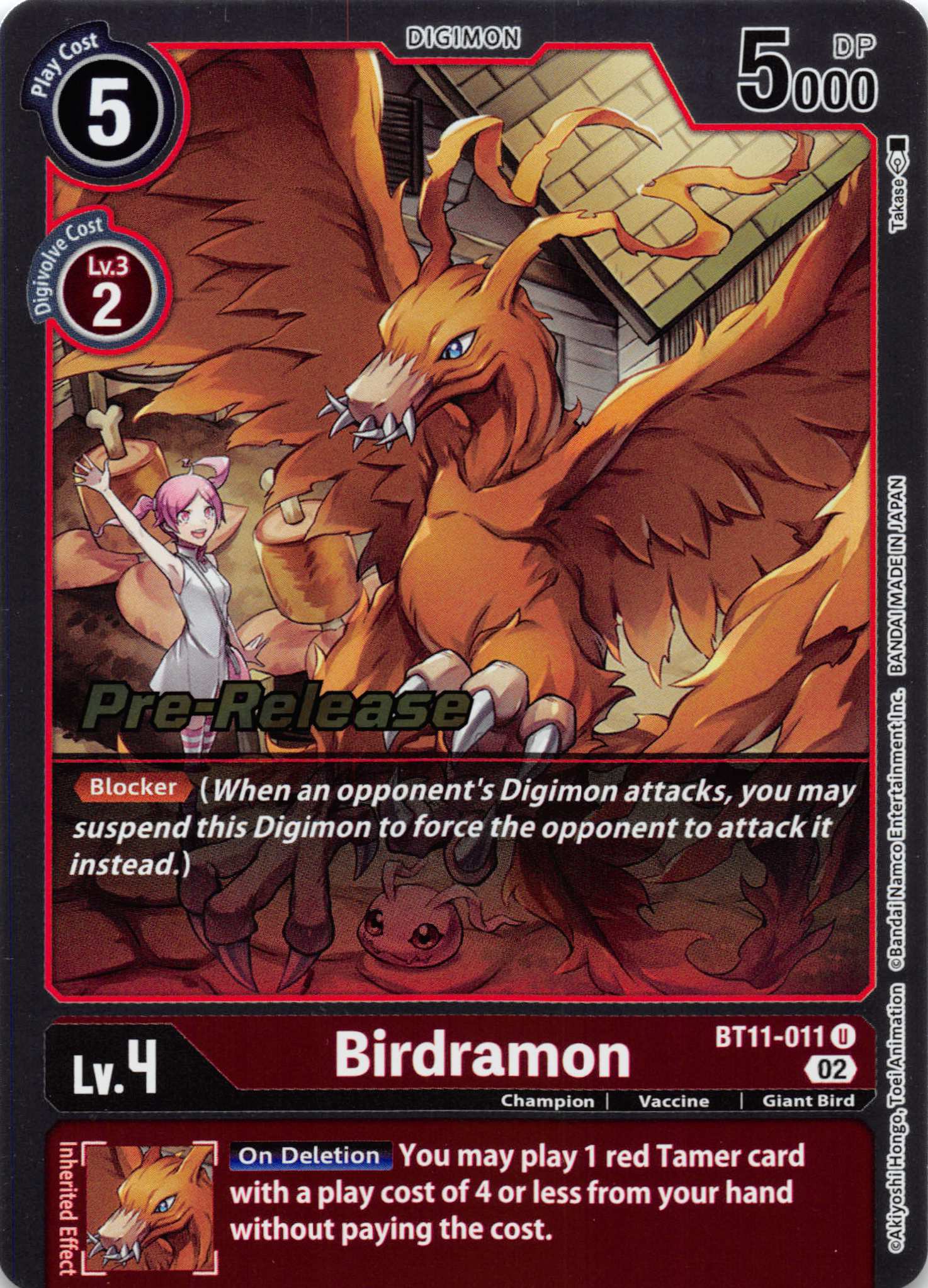 Birdramon [BT11-011] [Dimensional Phase Pre-Release Cards] Foil
