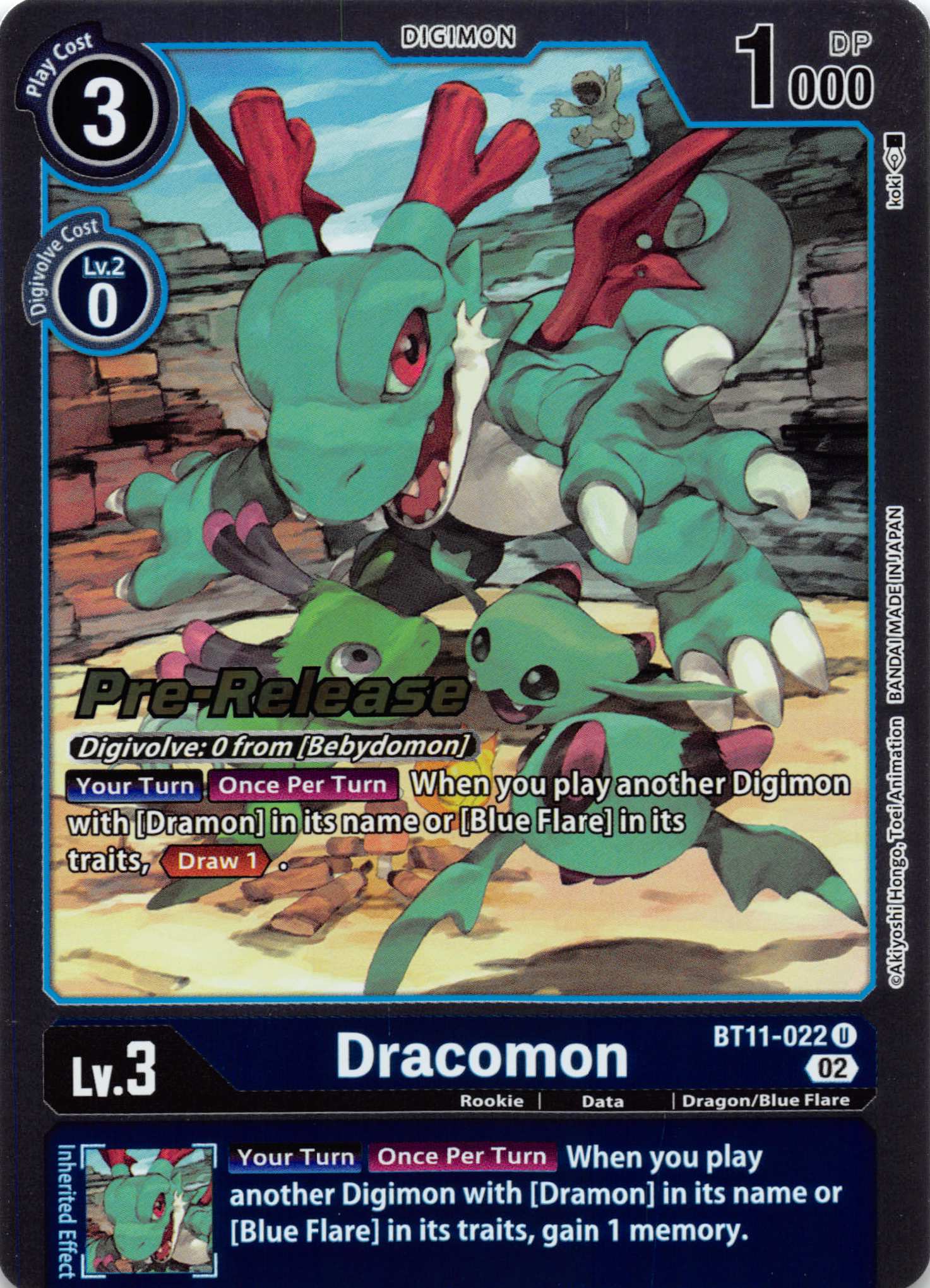 Dracomon [BT11-022] [Dimensional Phase Pre-Release Cards] Normal