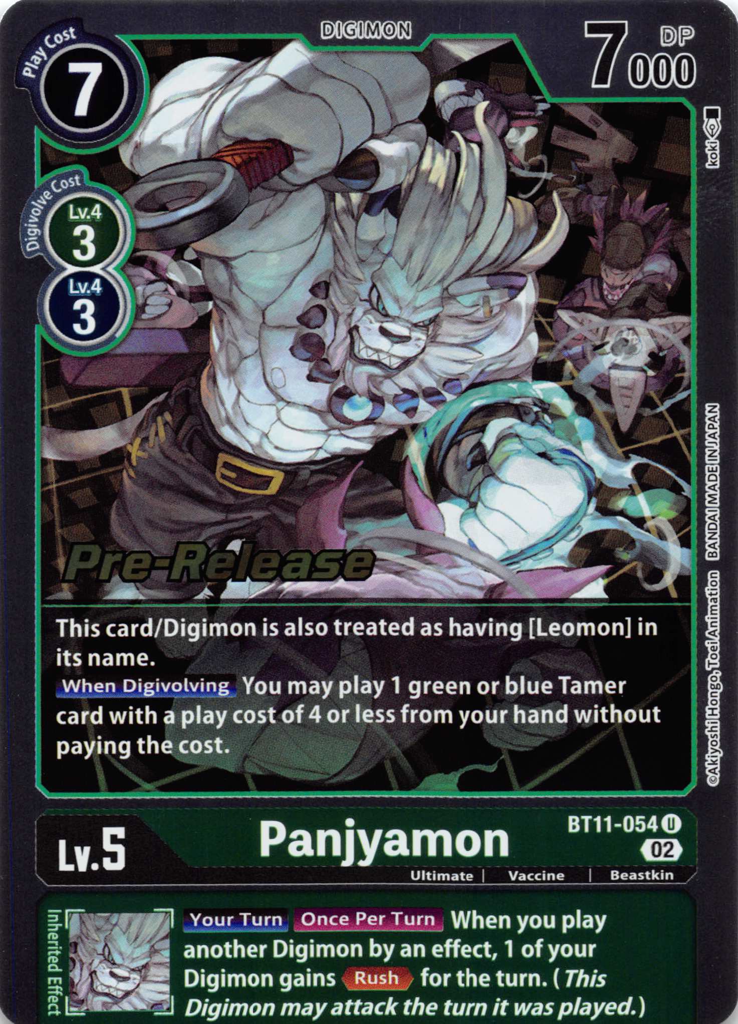 Panjyamon [BT11-054] [Dimensional Phase Pre-Release Cards] Foil