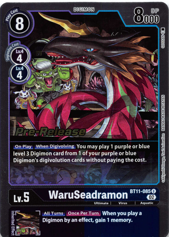 WaruSeadramon [BT11-085] [Dimensional Phase Pre-Release Cards] Foil