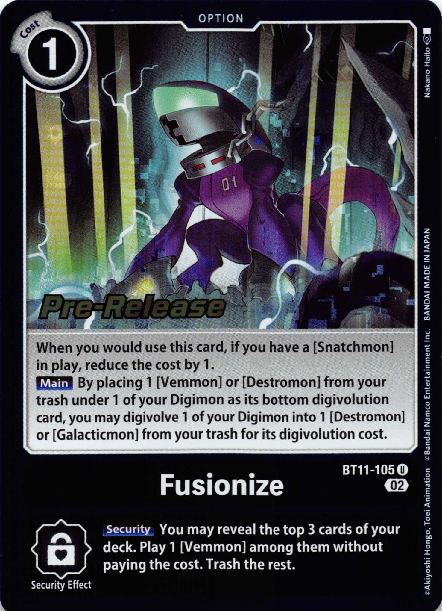 Fusionize [BT11-105] [Dimensional Phase Pre-Release Cards] Normal