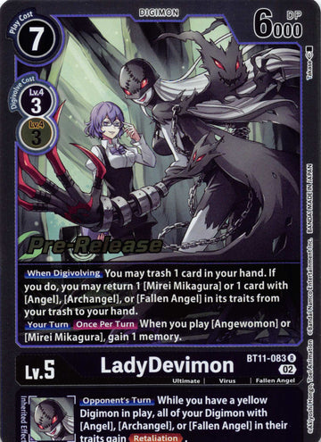 LadyDevimon [BT11-083] [Dimensional Phase Pre-Release Cards] Foil
