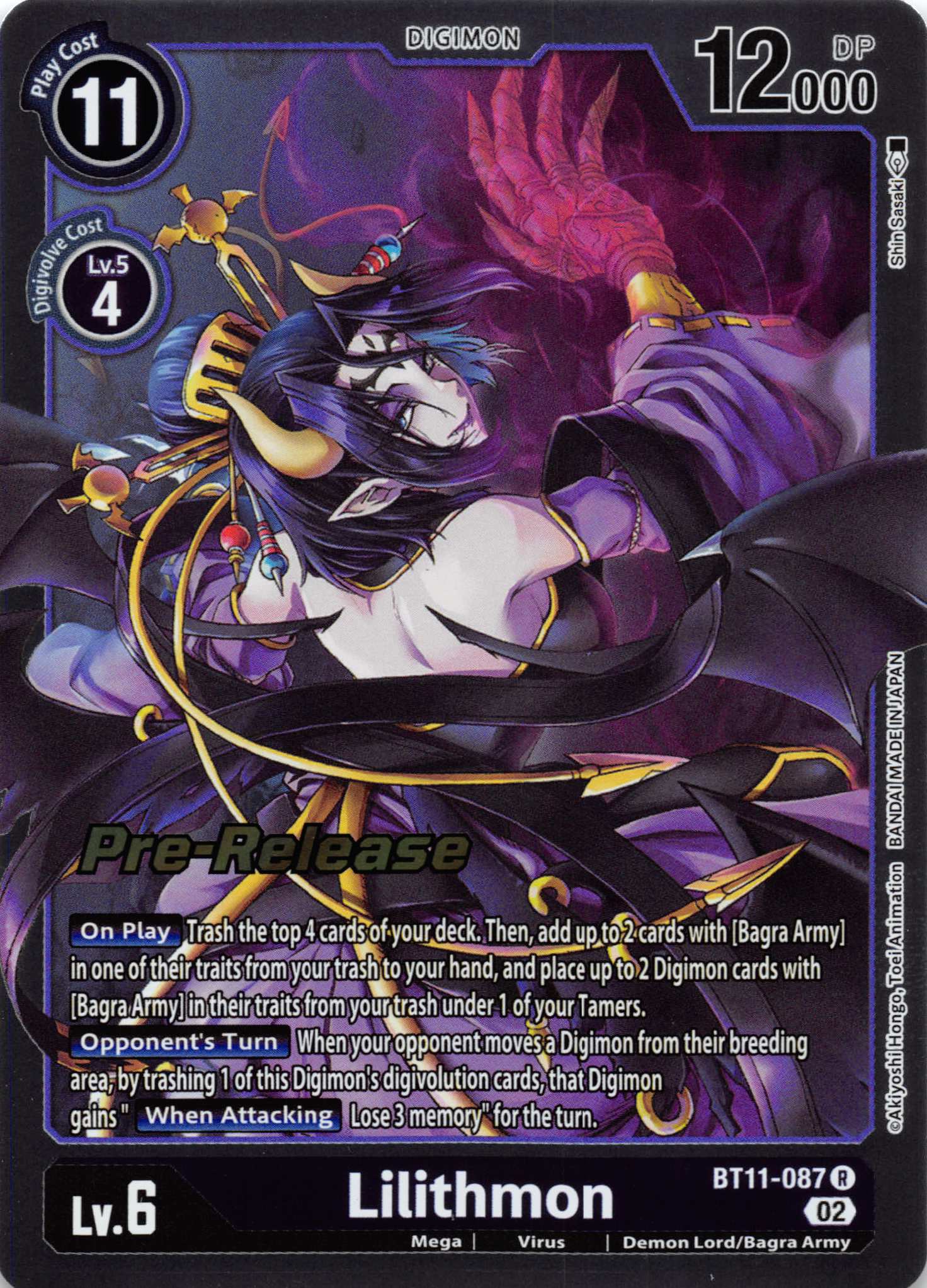 Lilithmon [BT11-087] [Dimensional Phase Pre-Release Cards] Foil