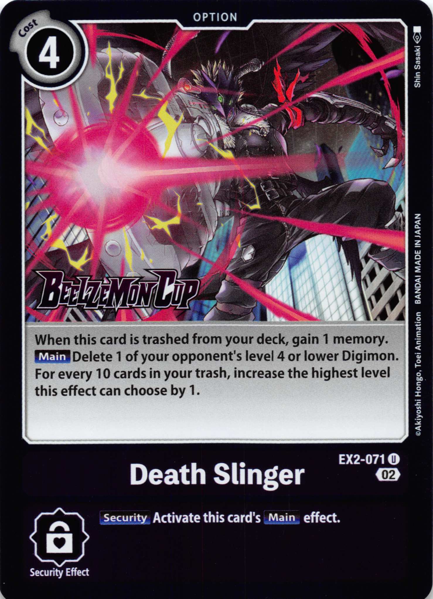 Death Slinger (Alternate Art) [EX2-071] [Starter Deck 14: Beelzemon Advanced Deck Set Pre-Release Cards] Foil