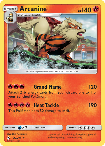 Arcanine (22/214) [Sun & Moon: Unbroken Bonds] - Duel Kingdom