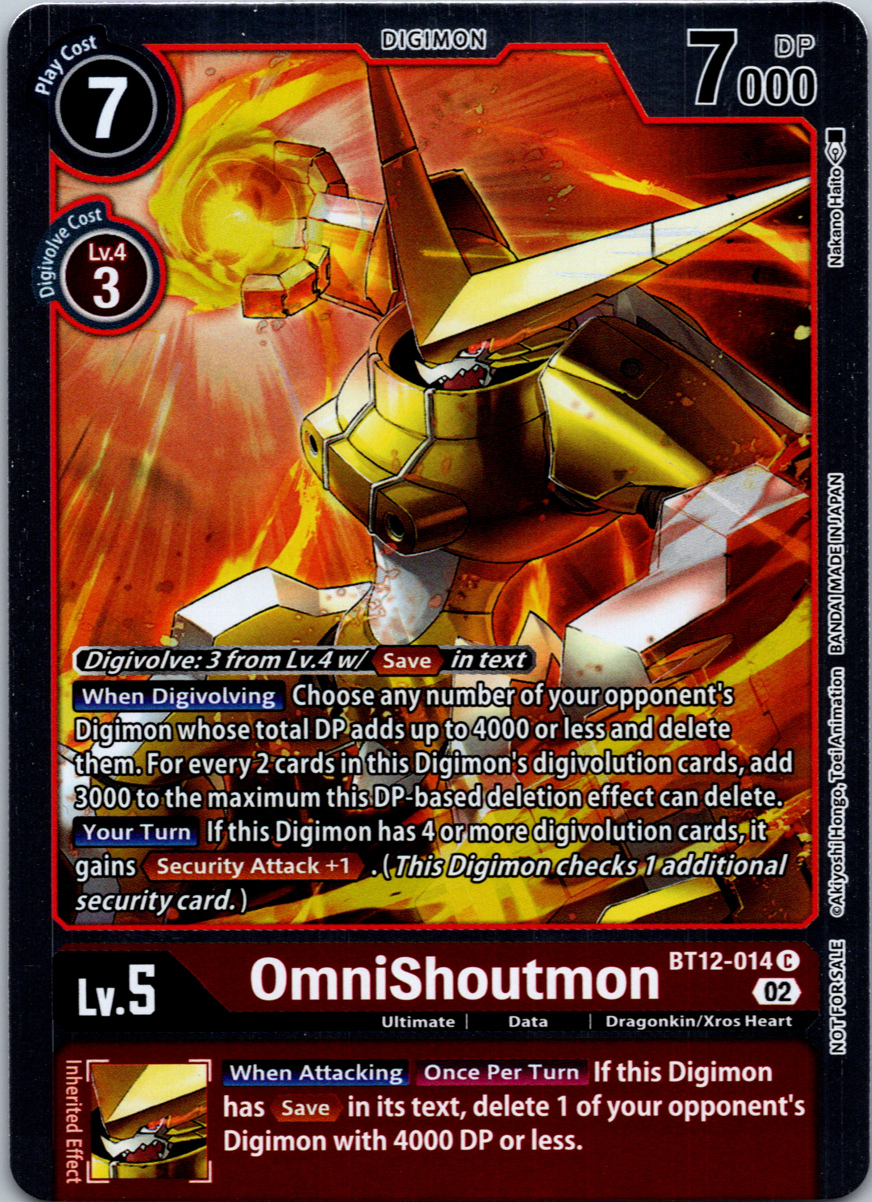 OmniShoutmon (Box Topper) [BT12-014] [Across Time] Foil