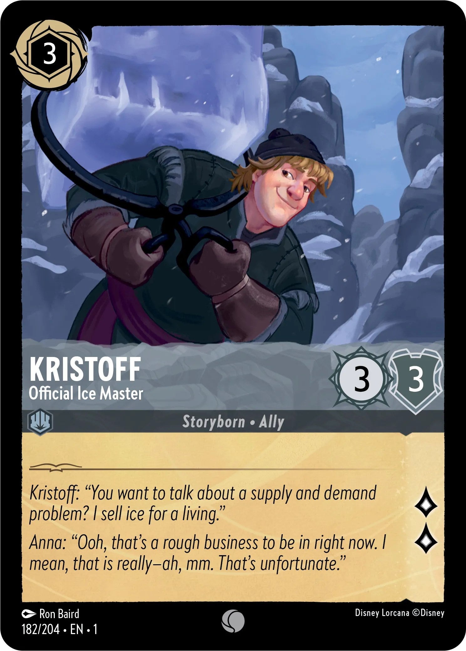 Kristoff - Official Ice Master 182/204 (The First Chapter) Cold Foil