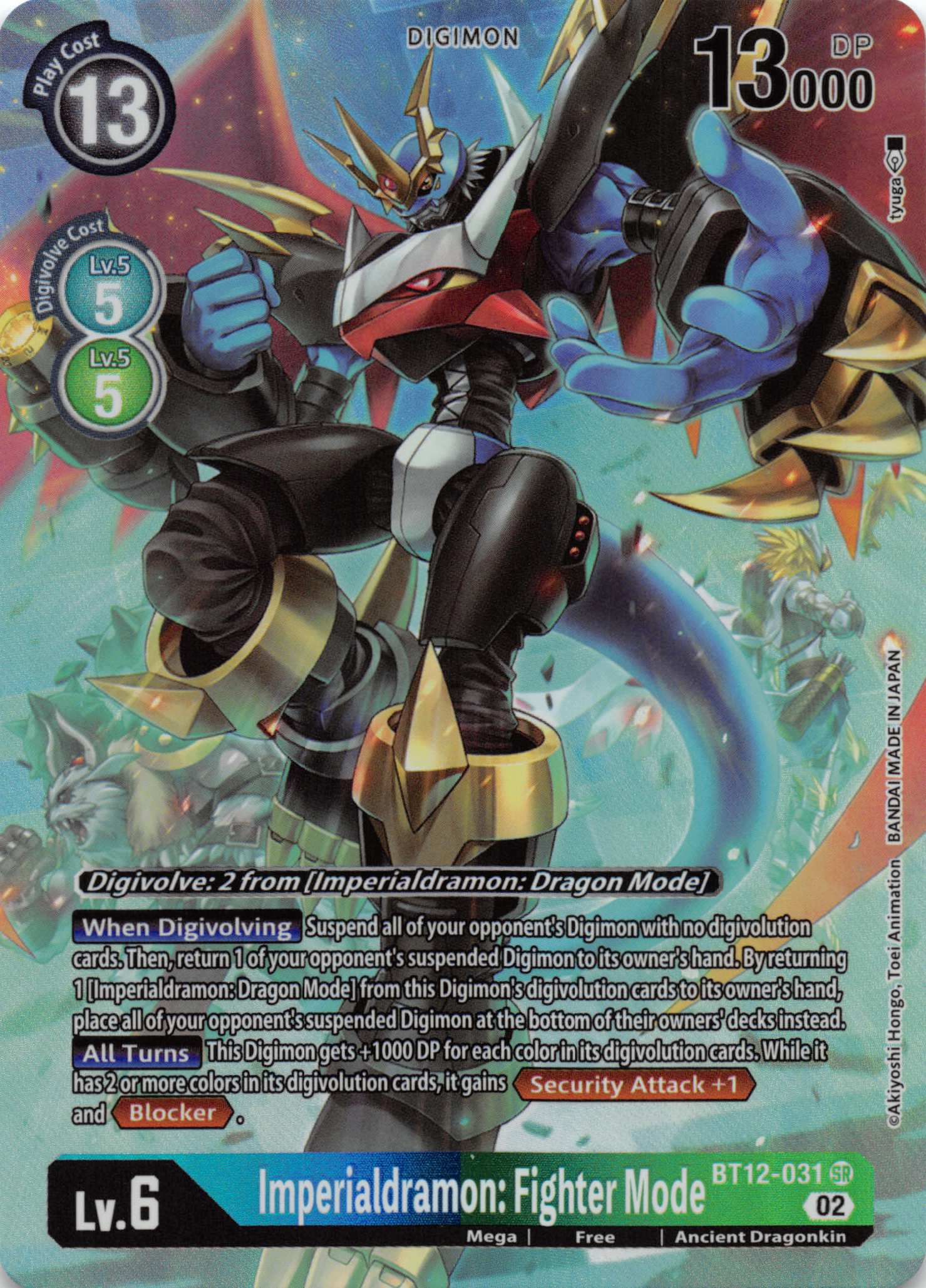 Imperialdramon: Fighter Mode (Alternate Art) [BT12-031] [Across Time] Foil