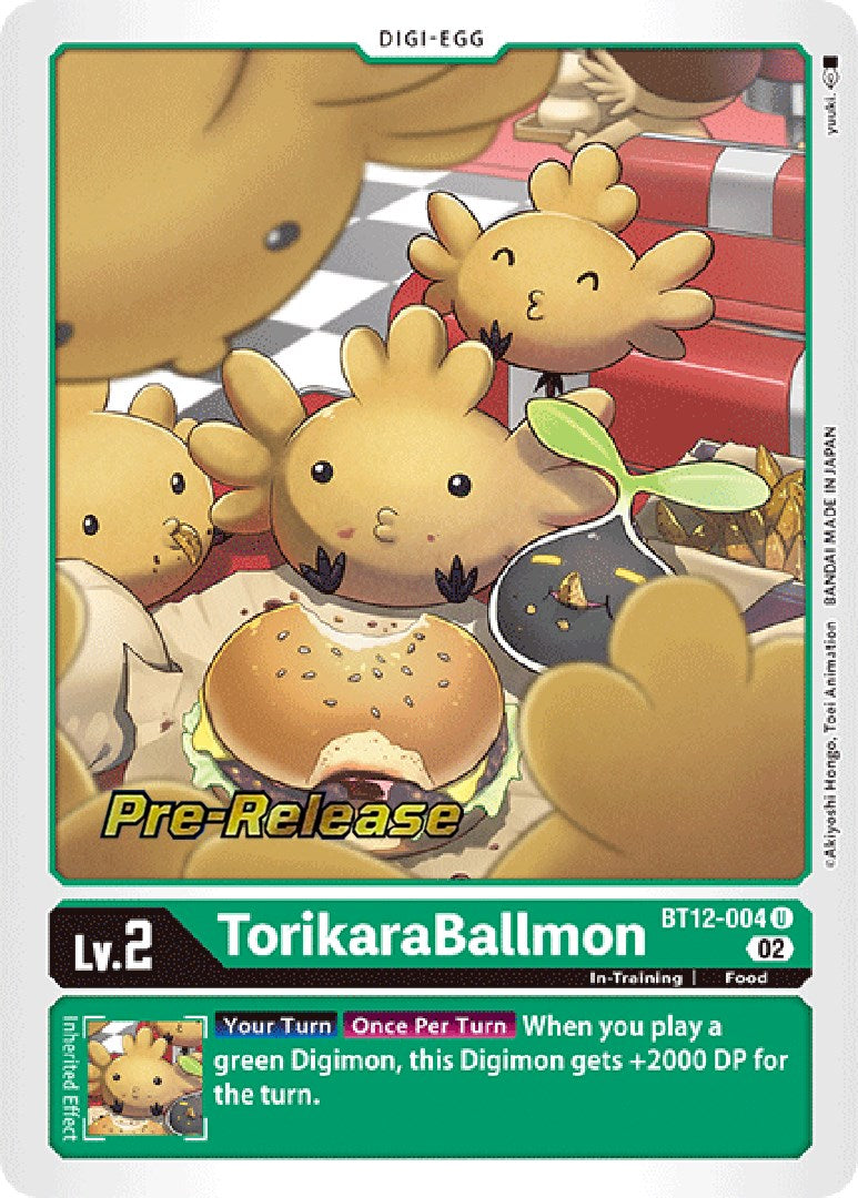 TorikaraBallmon [BT12-004] [Across Time Pre-Release Cards] Foil