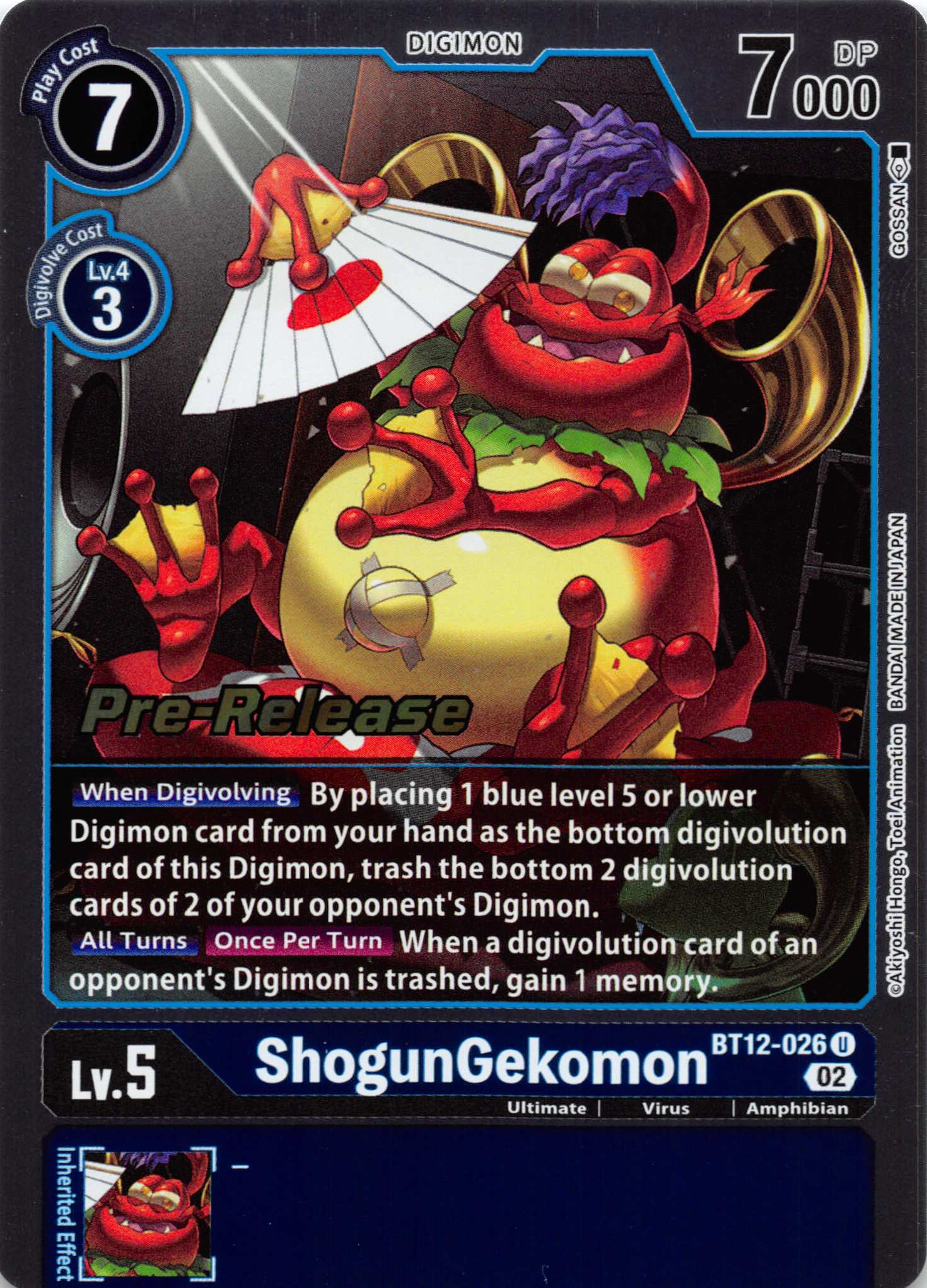 ShogunGekomon [BT12-026] [Across Time Pre-Release Cards] Foil