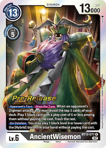 AncientWisemon [BT12-071] [Across Time Pre-Release Cards] Foil