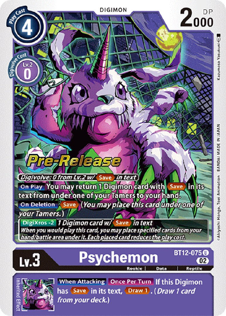 Psychemon [BT12-075] [Across Time Pre-Release Cards] Foil