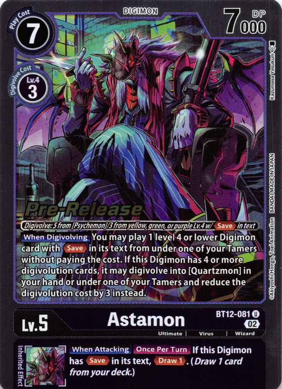 Astamon [BT12-081] [Across Time Pre-Release Cards] Foil