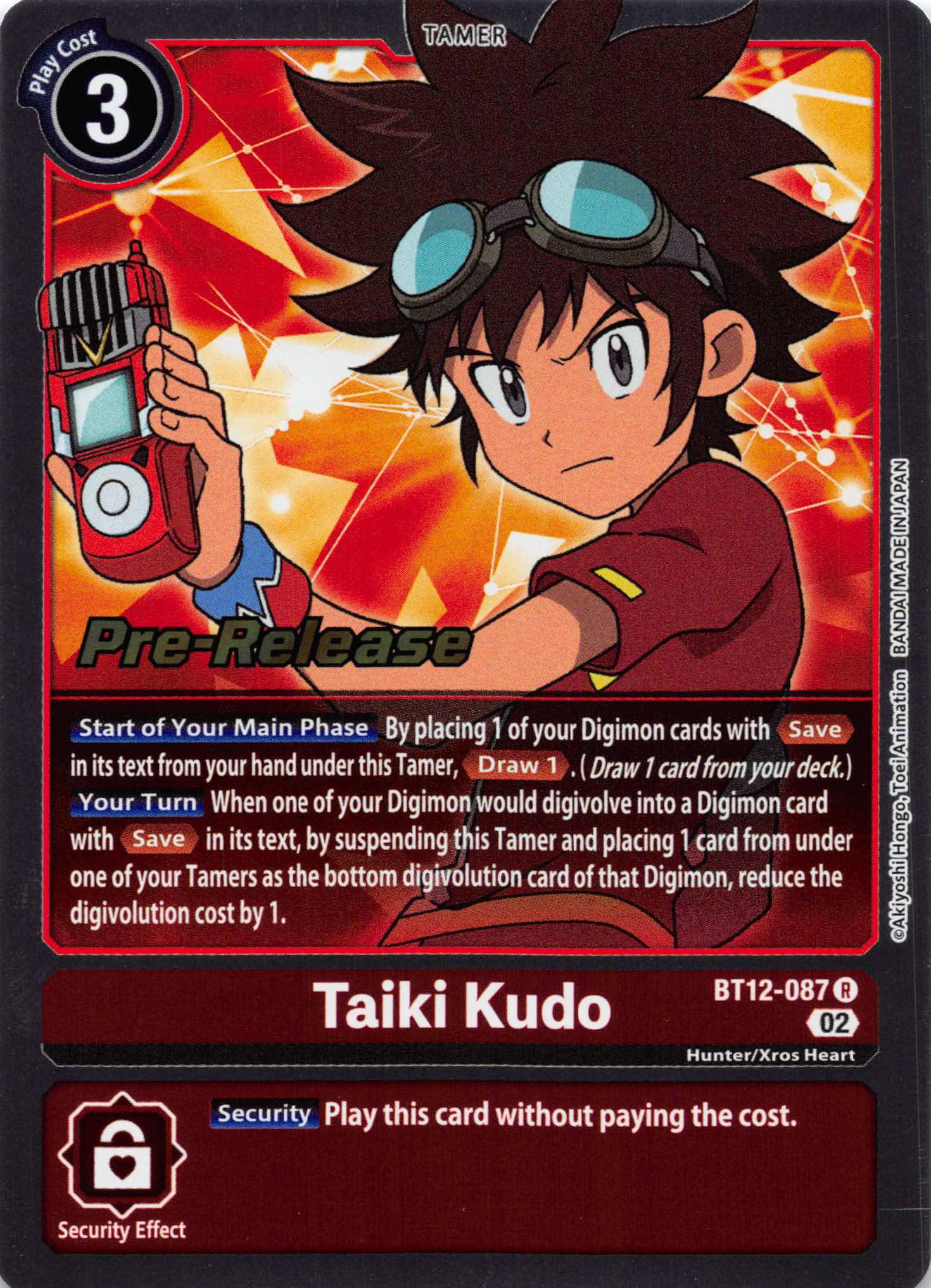 Taiki Kudo [BT12-087] [Across Time Pre-Release Cards] Normal