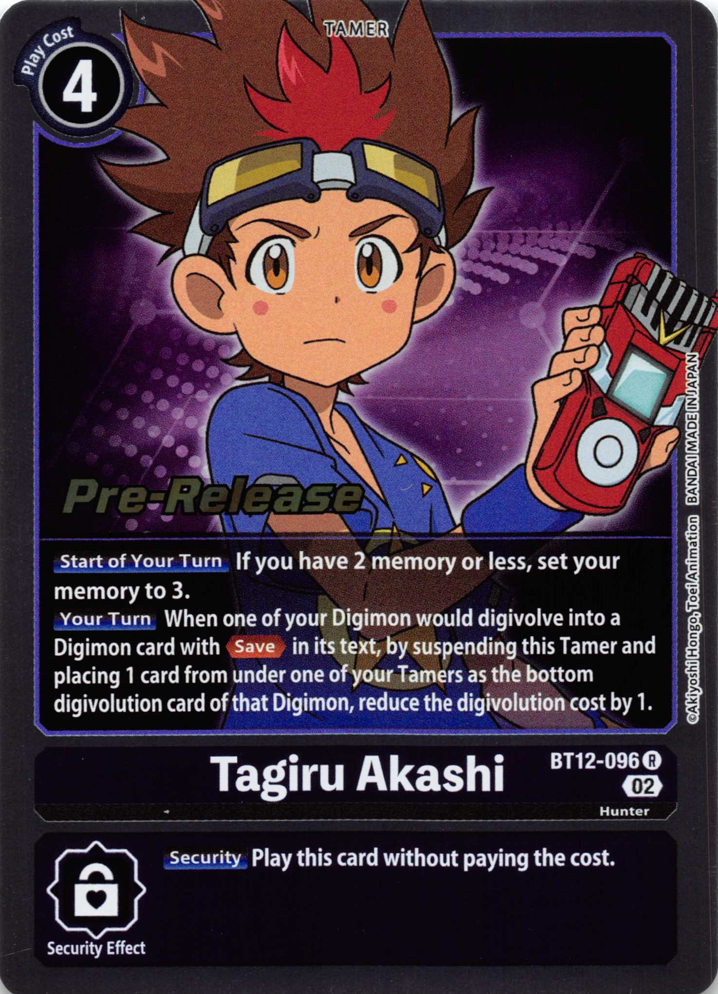 Tagiru Akashi [BT12-096] [Across Time Pre-Release Cards] Foil