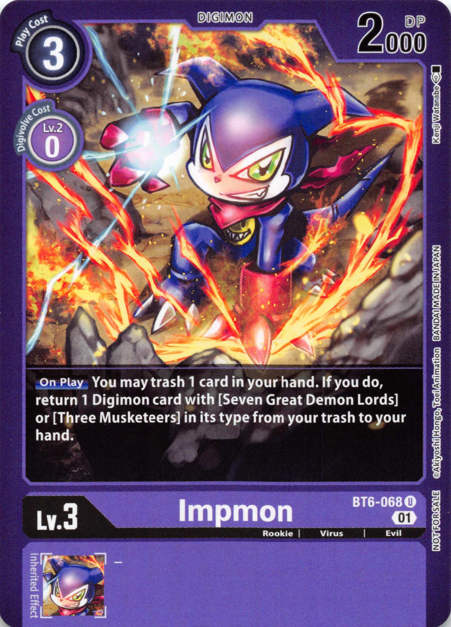 Impmon (April 2023 Beelzemon Special) [BT6-068] [Starter Deck 14: Beelzemon Advanced Deck Set Pre-Release Cards] Normal