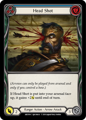 Head Shot (Blue) [ARC059-C] 1st Edition Rainbow Foil - Duel Kingdom