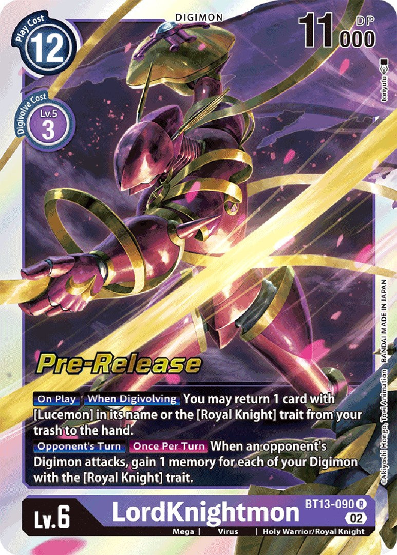 LordKnightmon [BT13-090] [Versus Royal Knights Pre-Release Cards] Foil