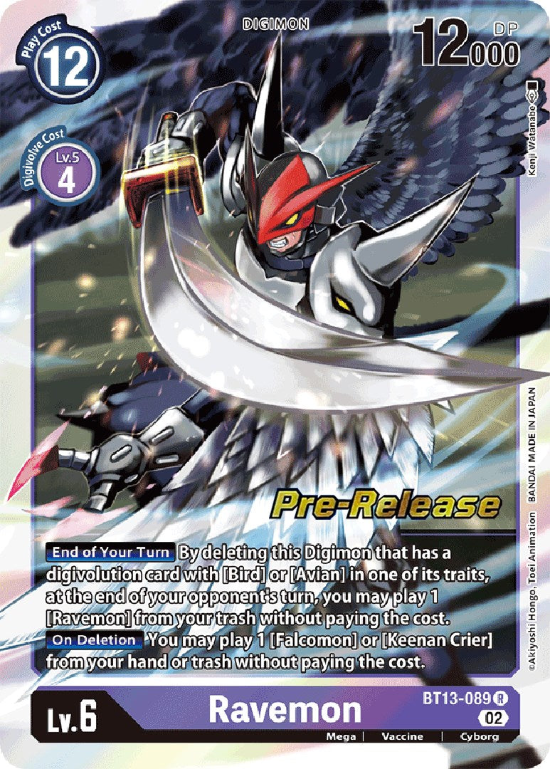 Ravemon [BT13-089] [Versus Royal Knight Booster Pre-Release Cards] Foil