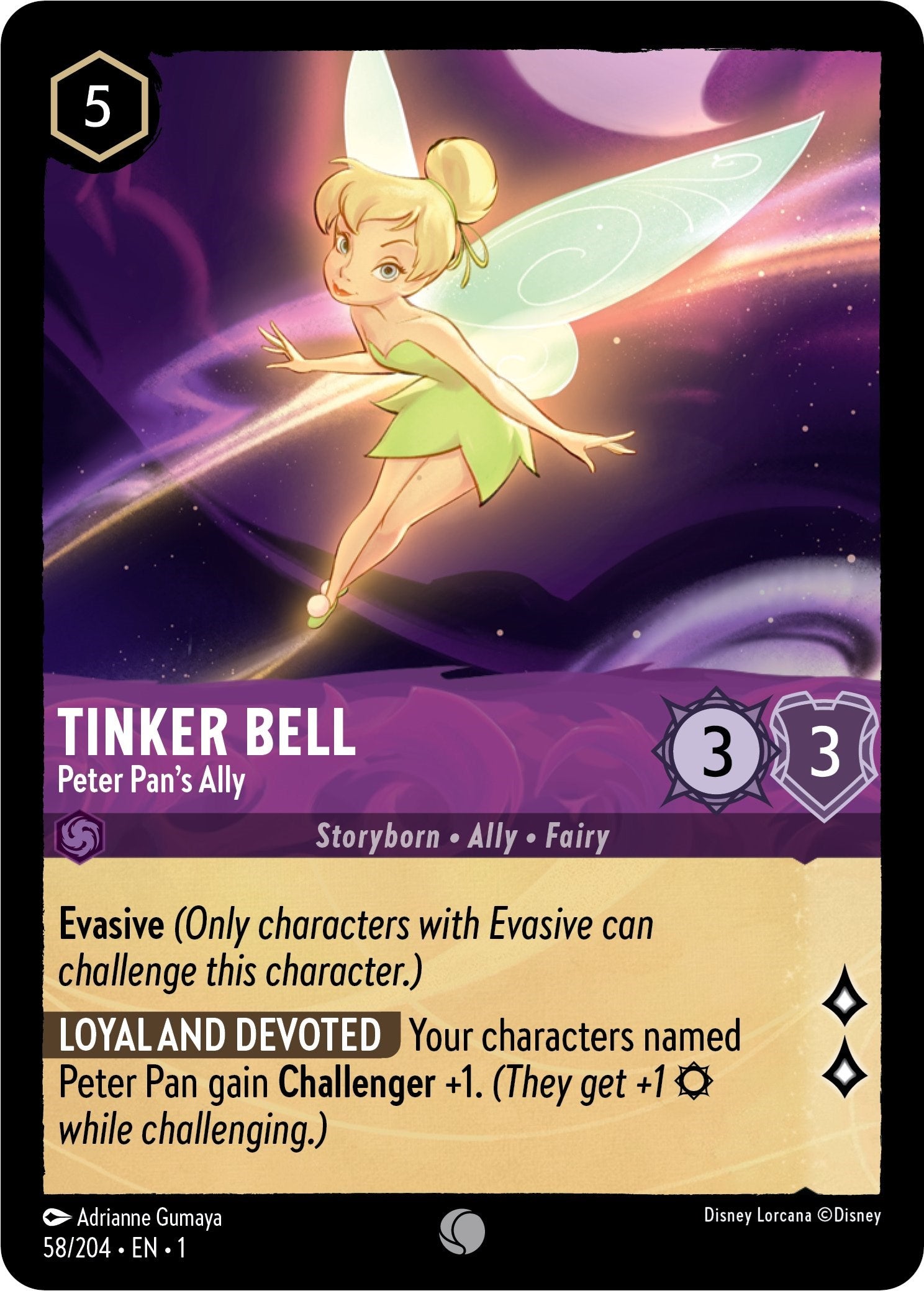 Tinker Bell - Peter Pan's Ally 58/204 (The First Chapter) Cold Foil