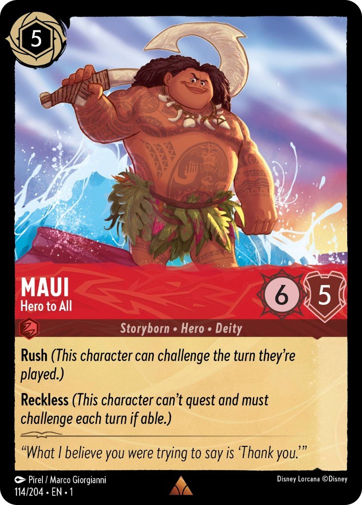 Maui - Hero to All 114/204 (The First Chapter) Cold Foil