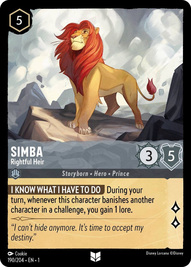 Simba - Rightful Heir 190/204 (The First Chapter) Cold Foil