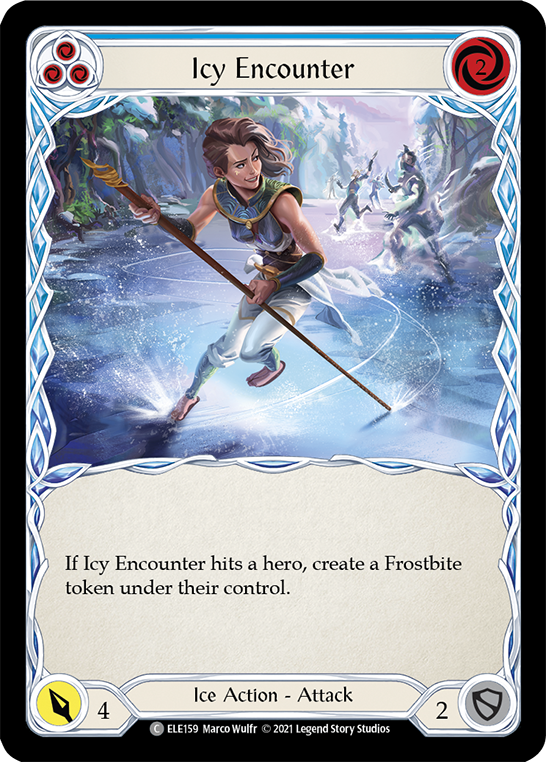 Icy Encounter (Blue) [ELE159] 1st Edition Normal - Duel Kingdom