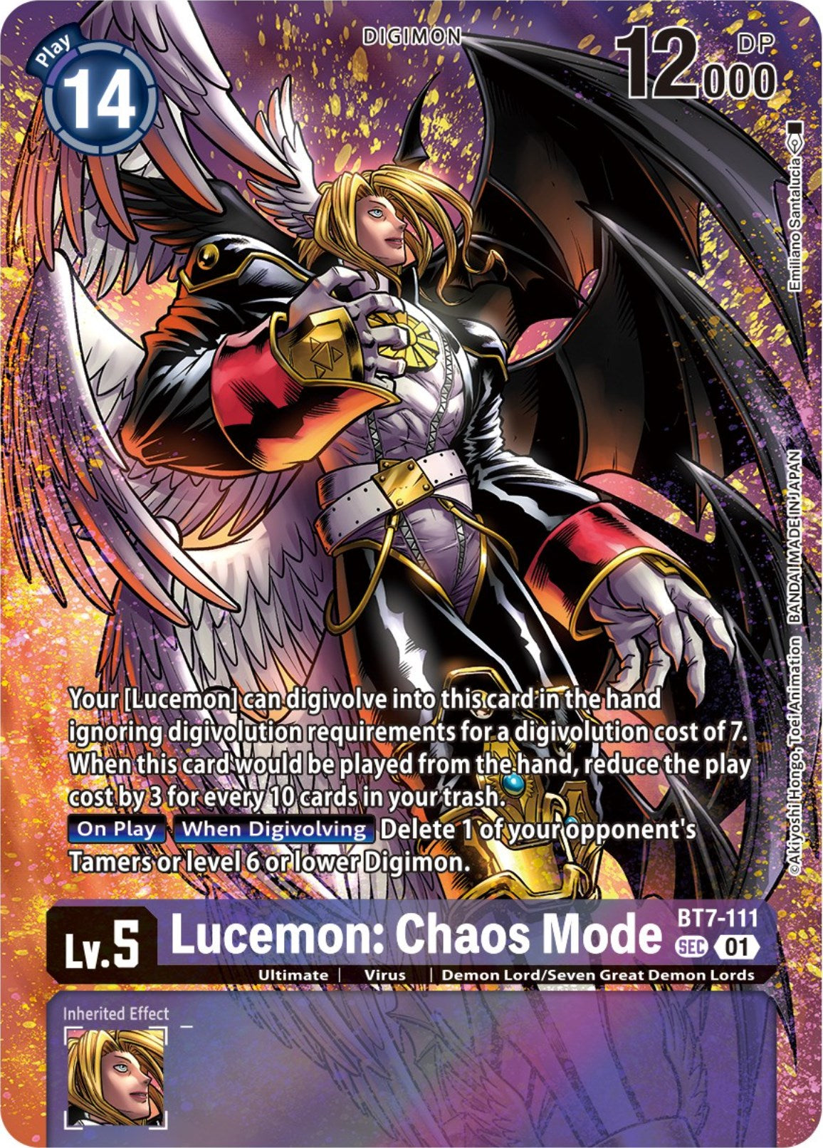 Lucemon: Chaos Mode (Premium Binder Set) [BT7-111] [Next Adventure] Foil