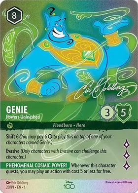 Genie - Powers Unleashed (Alternate Art) 020 (Disney100 Promos) Holofoil