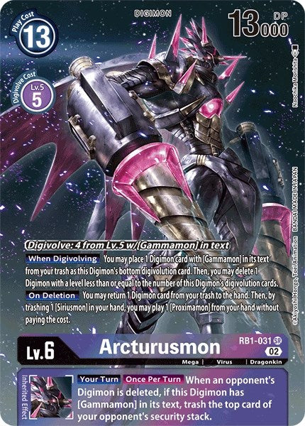 Arcturusmon (Textured Alternate Art) [RB1-031] [Resurgence Booster] Foil