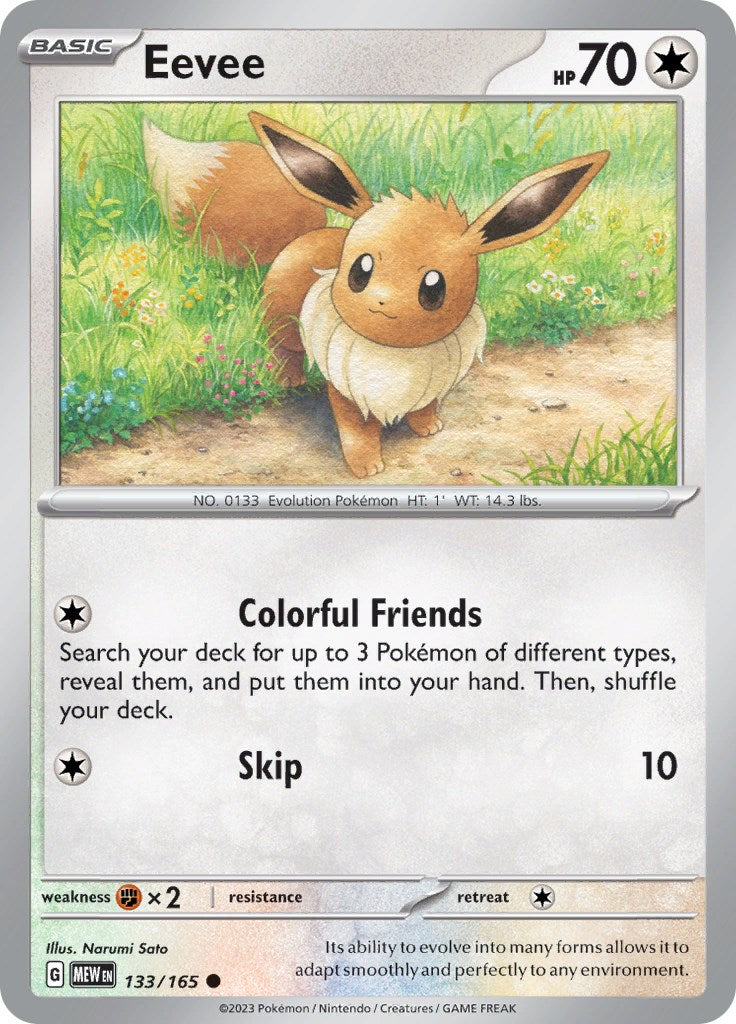 Eevee (133/165) [Scarlet & Violet:  151] Reverse Holofoil