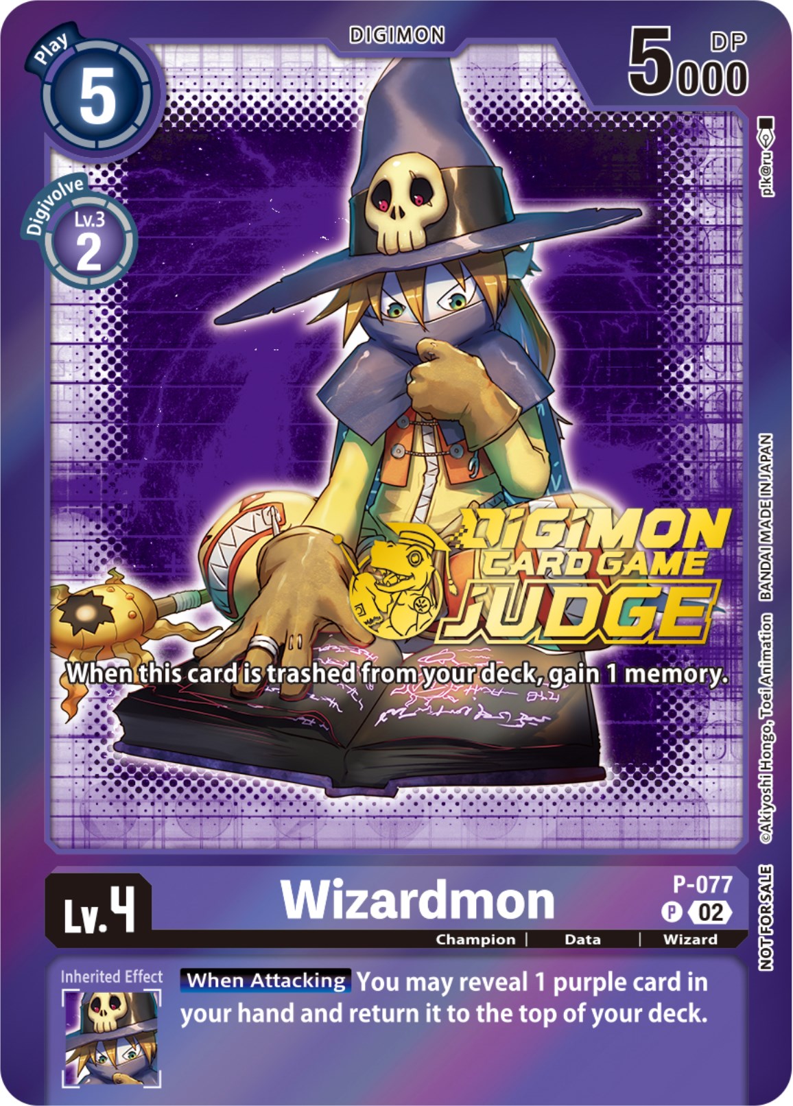 Wizardmon - P-077 (Judge Pack 4) [P-077] [Digimon Promotion Cards] Foil