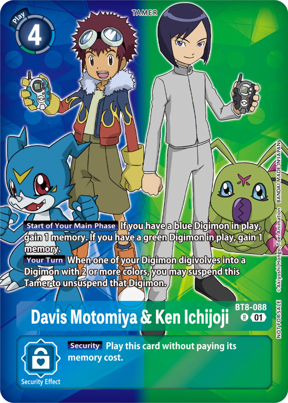 Davis Motomiya & Ken Ichijoji (Tamer Party Pack -The Beginning-) [BT8-088] [New Awakening] Foil