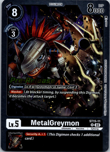 MetalGreymon [ST15-11] [Starter Deck 15: Dragon of Courage Pre-Release Cards] Foil