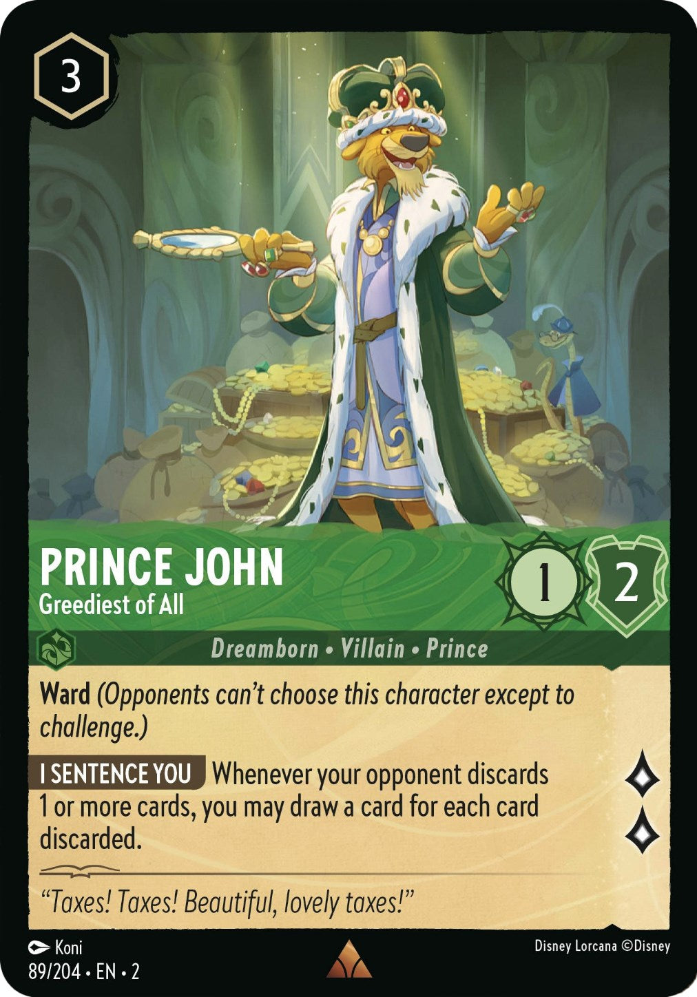 Prince John - Greediest of All 89/204 (Rise of the Floodborn)